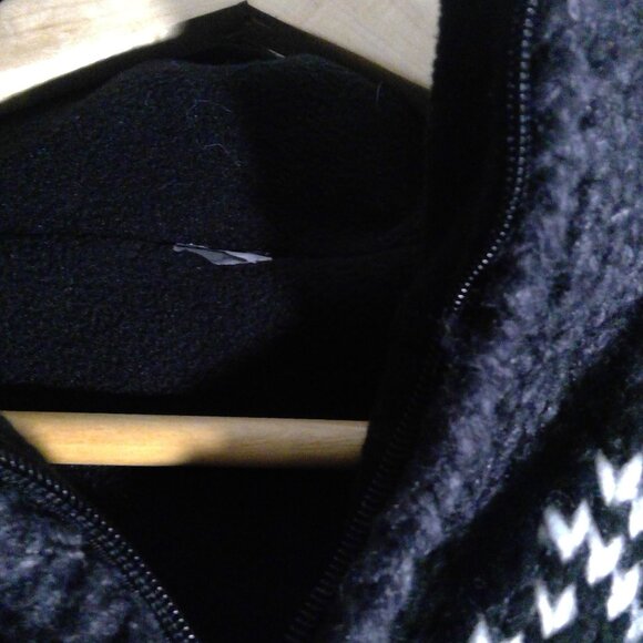 Native Spirt knitted Llama Wool Jacket fleece lined MED Owls - Picture 5 of 14